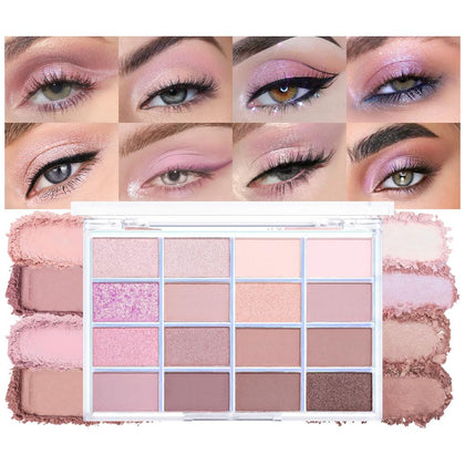 CAKAILA 16-Colour Matte Eyeshadow Palette front view