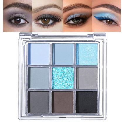 CAKAILA 9-Colour Eyeshadow Palette front view with vibrant shades