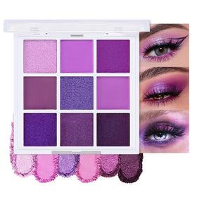CAKAILA 9-Colour Eyeshadow Palette front view with vibrant shades
