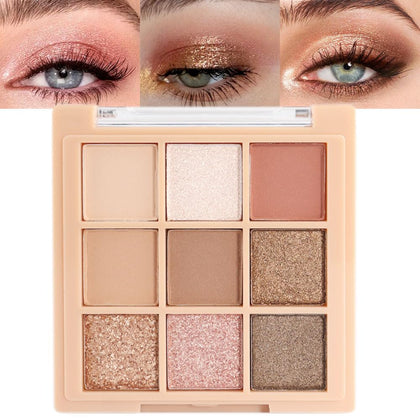 CAKAILA 9-colour glitter eyeshadow palette front view