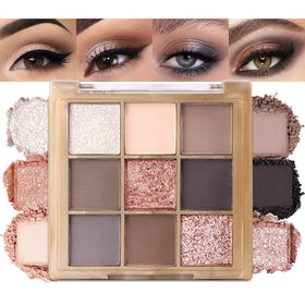 CAKAILA 9 Colours Eyeshadow Palette front view with assorted shades