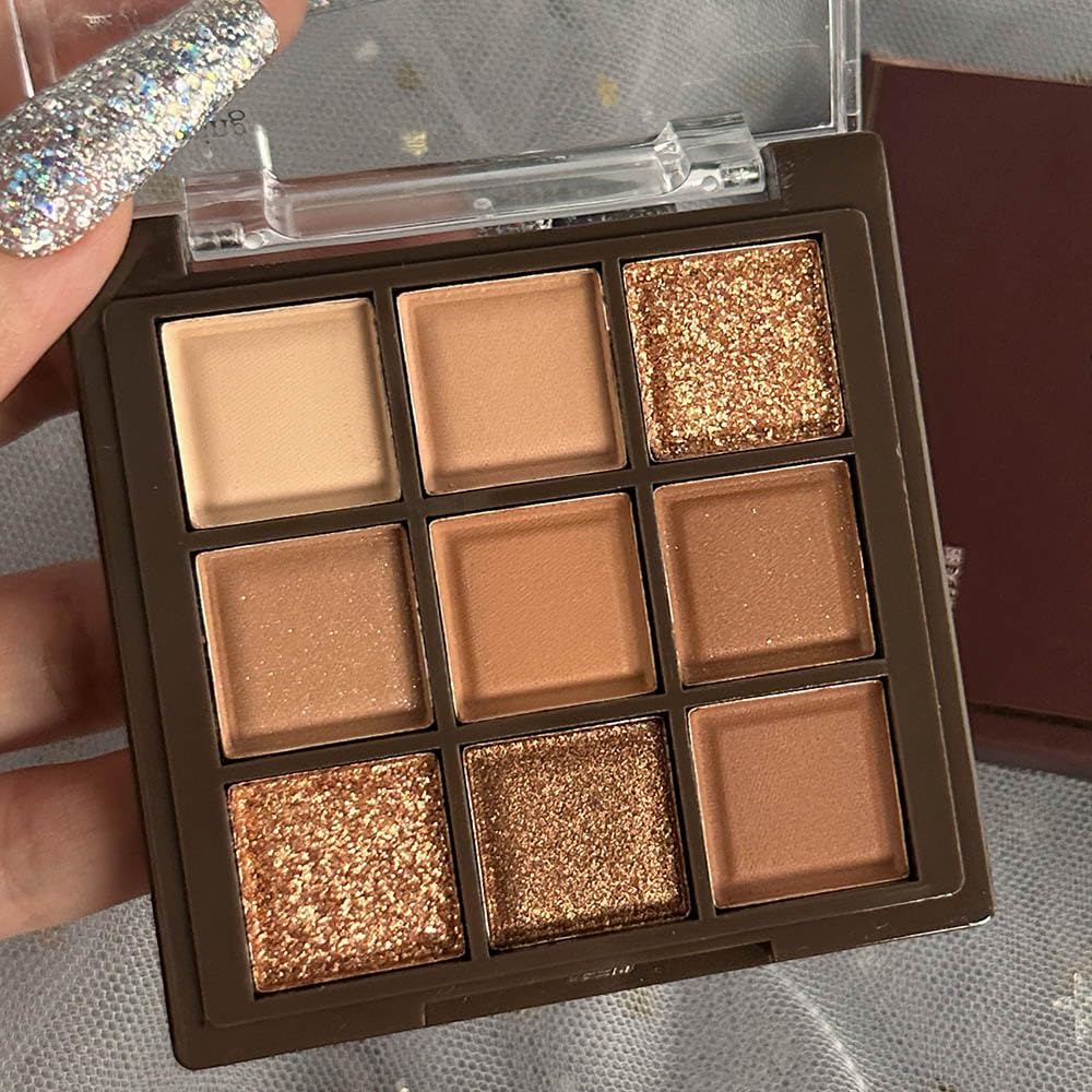 CAKAILA Brown Eyeshadow Palette close-up of shades