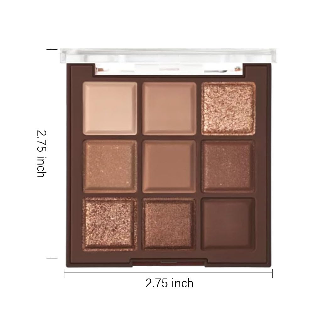 CAKAILA Brown Eyeshadow Palette lifestyle scene with makeup