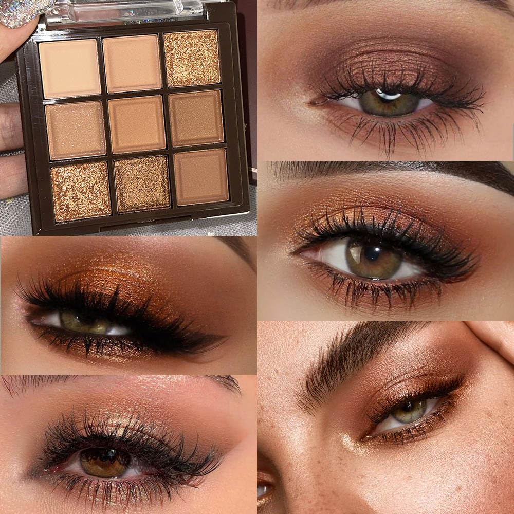 CAKAILA Brown Eyeshadow Palette showing a variety of colours