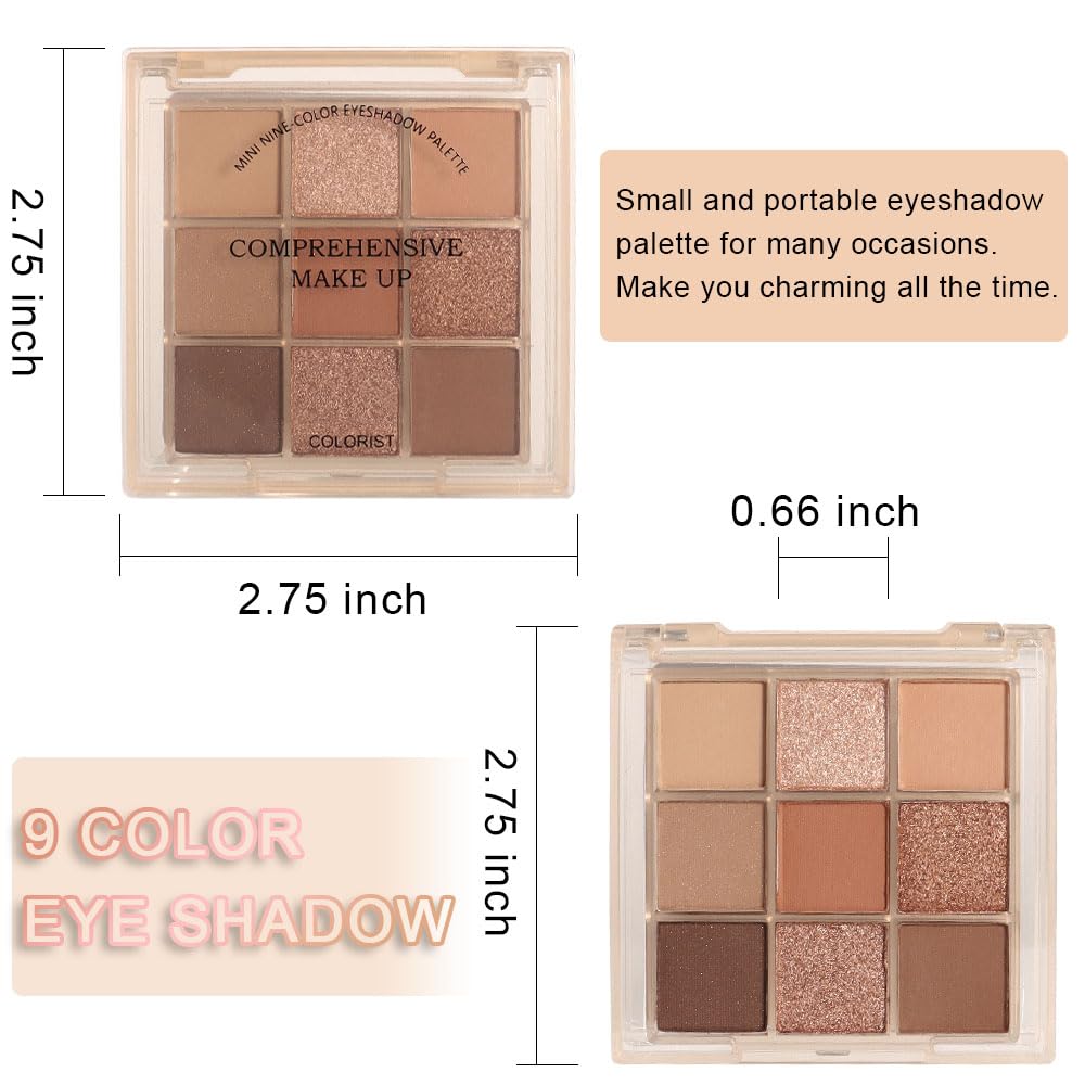 CAKAILA Colourful Eyeshadow Palette back view with ingredients list