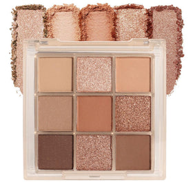 CAKAILA Colourful Eyeshadow Palette front view with 9 vibrant shades