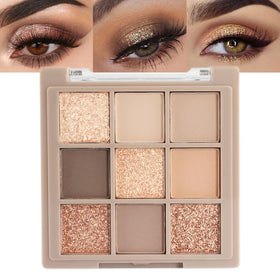 CAKAILA Eye Shadow Palette front view with 9 vibrant shades