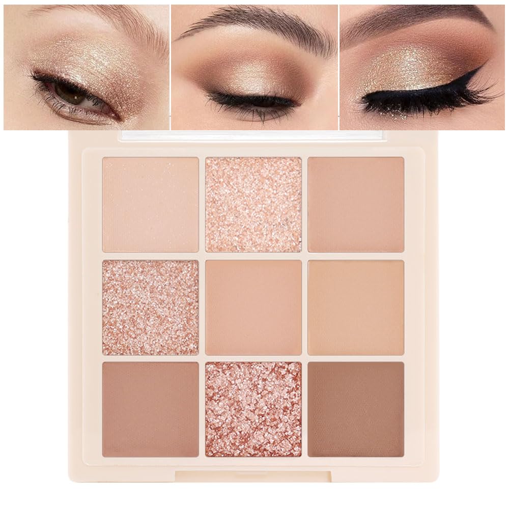 CAKAILA Nude Pink Beige Eyeshadow Palette front view