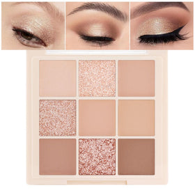 CAKAILA Nude Pink Beige Eyeshadow Palette front view