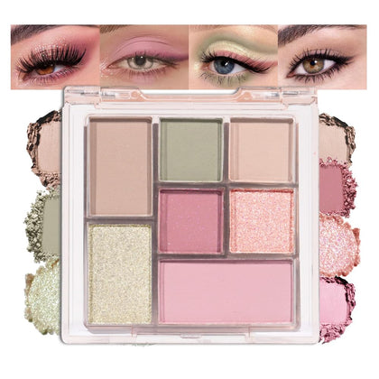 CAKAILA Nude Pink Eyeshadow Palette front view with mirror