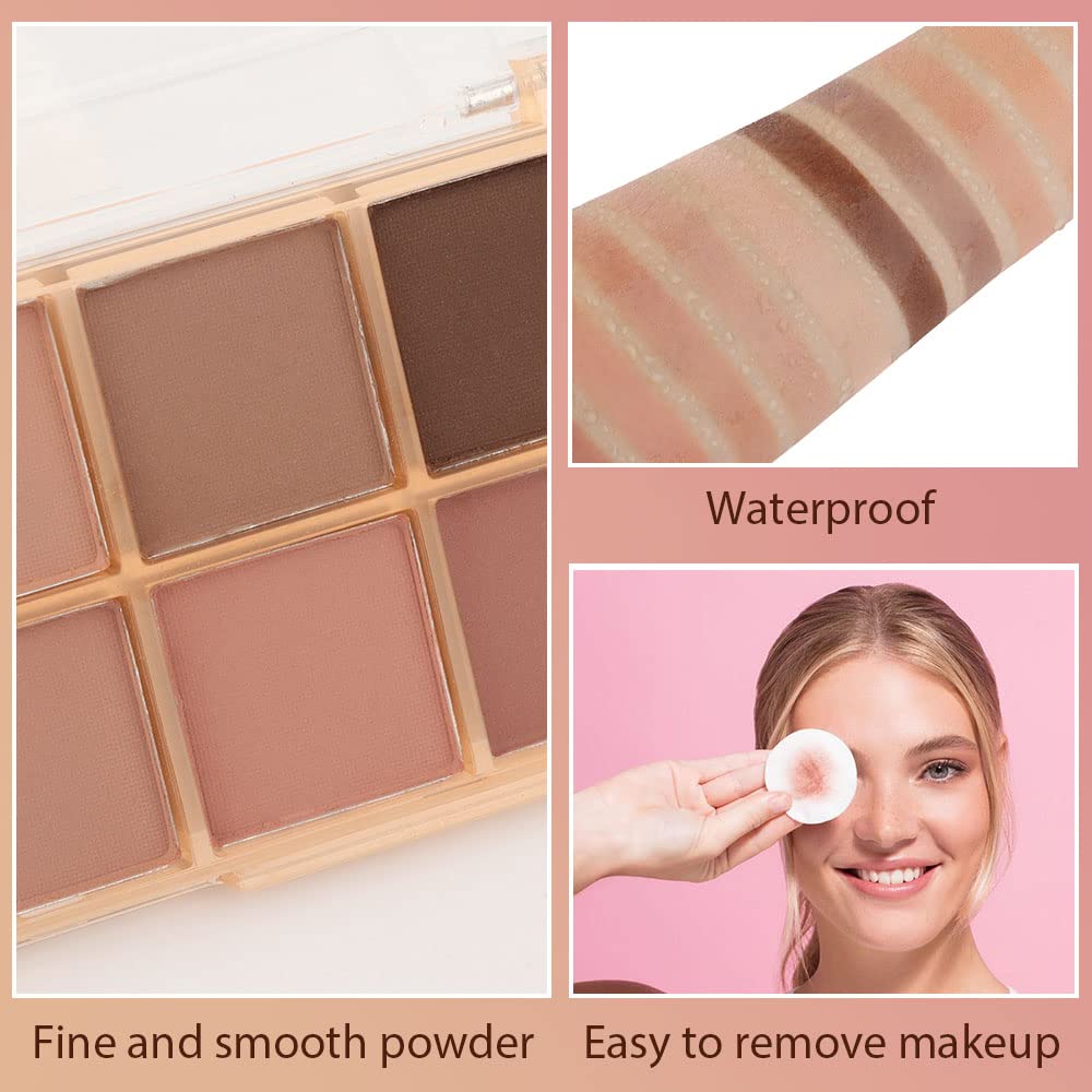CAKAILA Nude Pink Matte Eyeshadow Palette open with shades