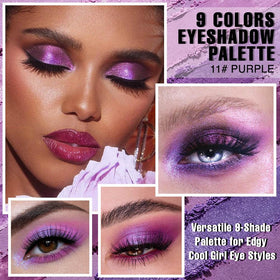 CAKAILA palette open displaying all 9 eyeshadow shades