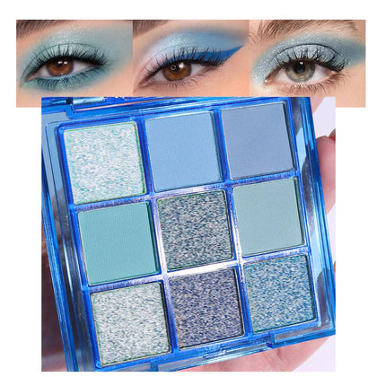 CAKAILA Sapphire Blue Smoky Eye Shadow Palette front view