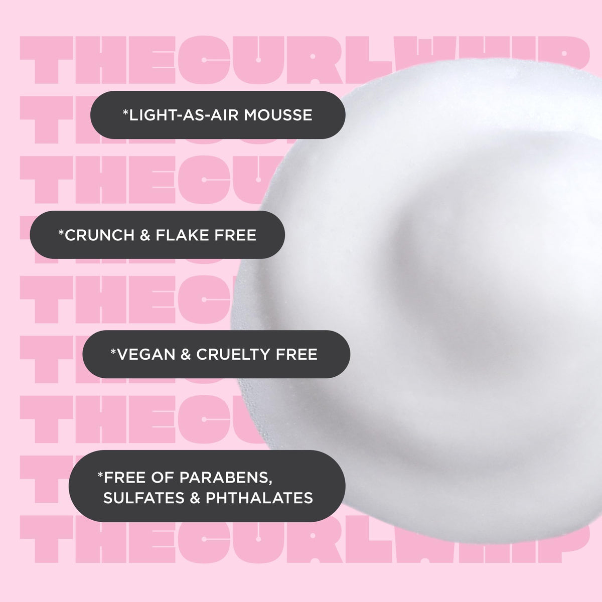 Cake Beauty Whipped Curl Defining Mousse 290g packaging