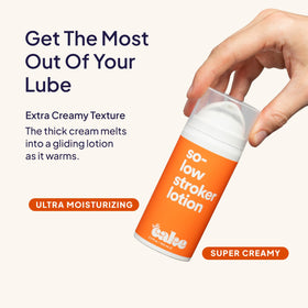 cake So-Low Stroker Lotion 3.3 fl oz texture close-up