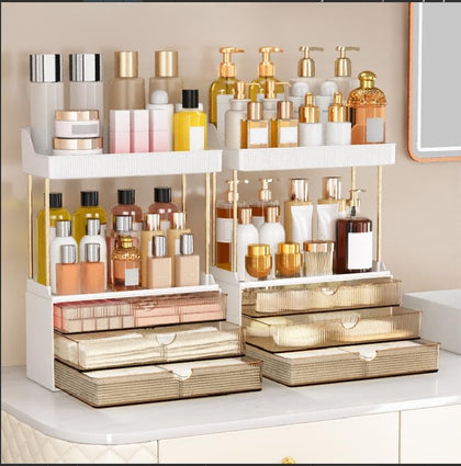 caktraie 5 Tier Acrylic Makeup Organizer front view