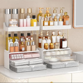 caktraie 5 Tier Acrylic Makeup Organizer front view