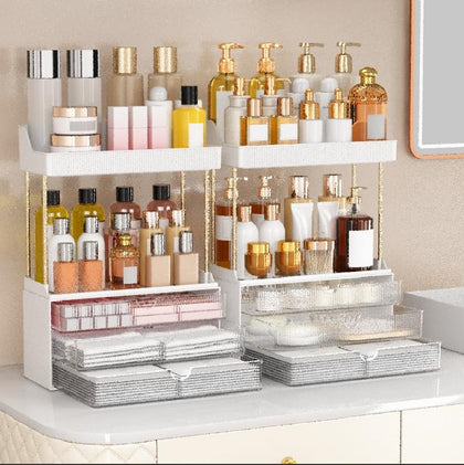 caktraie 5 Tier Acrylic Makeup Organizer front view