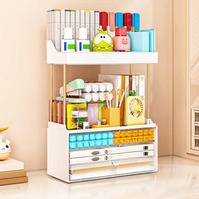 caktraie 5 Tier Organizer with cosmetics displayed