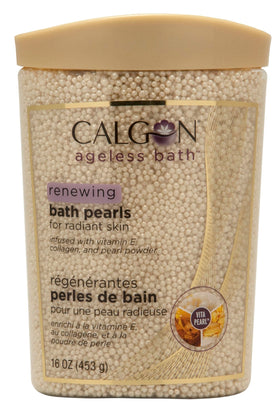 Calgon Ageless Bath Renewing Pearls 16 oz front view