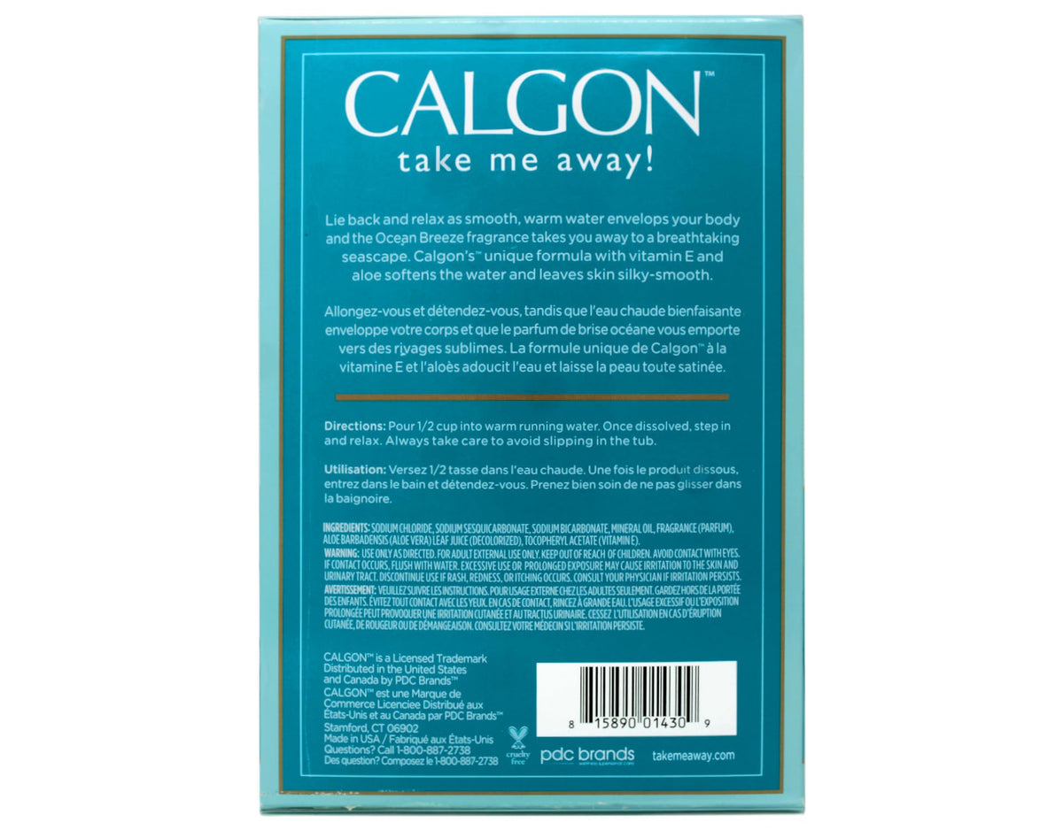 Calgon bath beads Ocean Breeze packaging