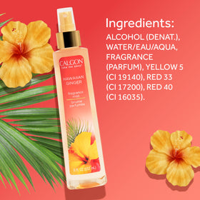 Calgon Hawaiian Ginger Body Mist 8 fl oz with body cream