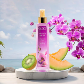 Calgon Tahitian Orchid Body Mist with flowers