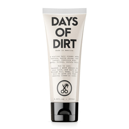 California Born Days of Dirt Hair Styling Cream front view, 6.8fl oz