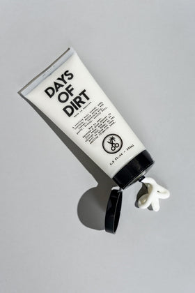 California Born Days of Dirt Hair Styling Cream packaging with travel-friendly tube
