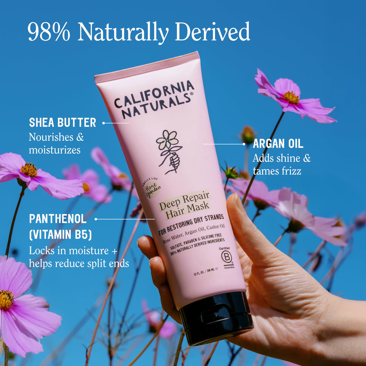 California Naturals Deep Repair Hair Mask with ingredients display