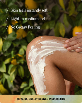 California Naturals Glow Body Lotion 16.5 oz back view with ingredient list