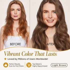 Callmynm Light Brown Hair Dye Shampoo 500ml back view