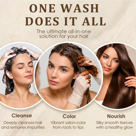 Callmynm Light Brown Hair Dye Shampoo 500ml with herbal extracts