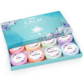 CalmNFiz Shower Steamers 8 pack green box front view