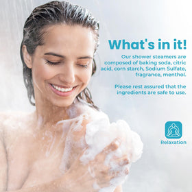 CalmNFiz Shower Steamers coconut tablet with steam