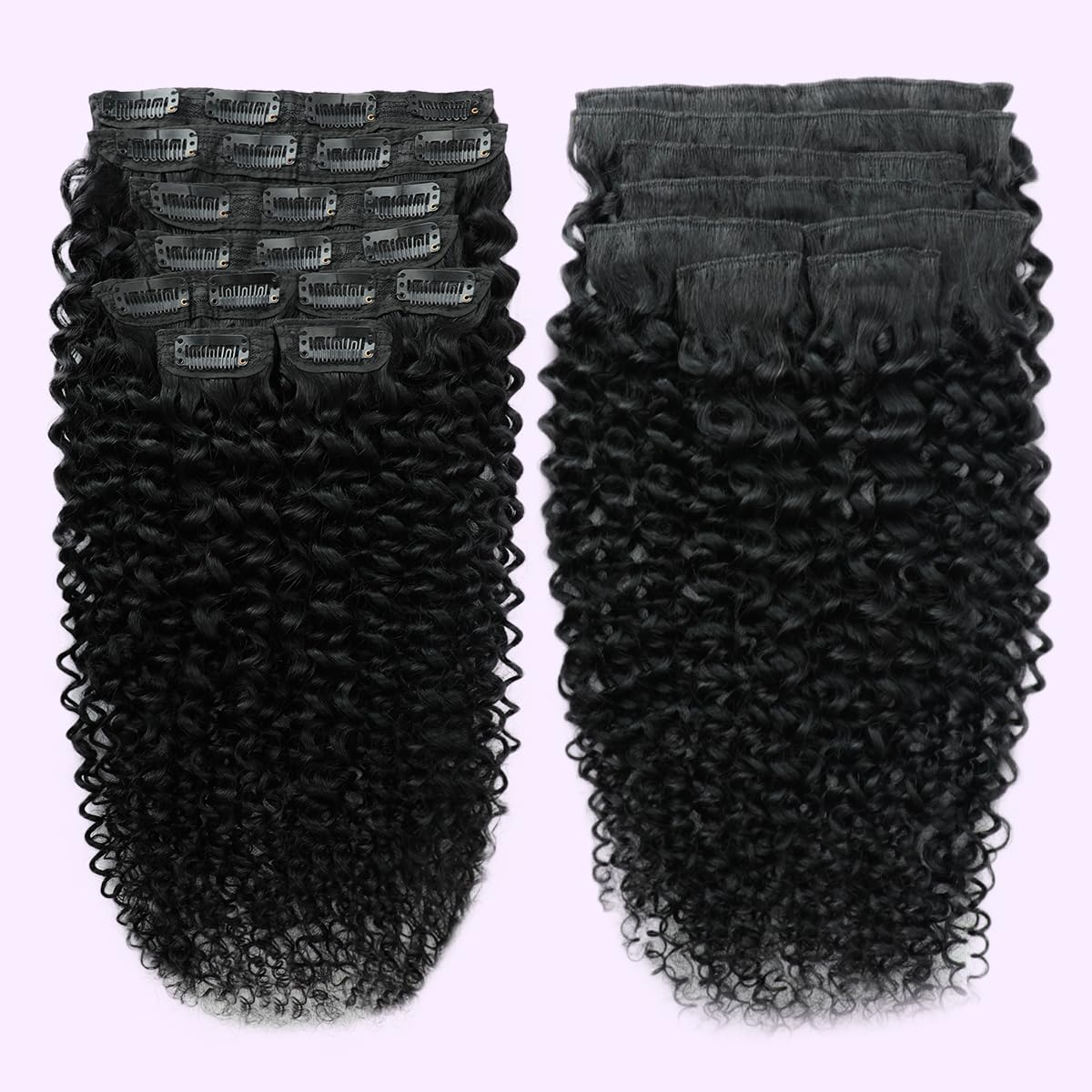CALNESHIA Curly Clip In Extensions in lifestyle setting