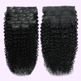 CALNESHIA Curly Clip In Extensions in lifestyle setting