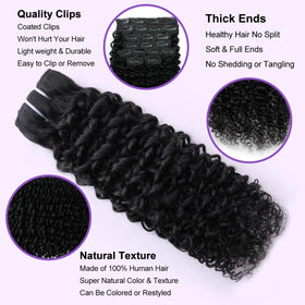 CALNESHIA Curly Clip In Extensions showcasing the soft texture and bouncy curls