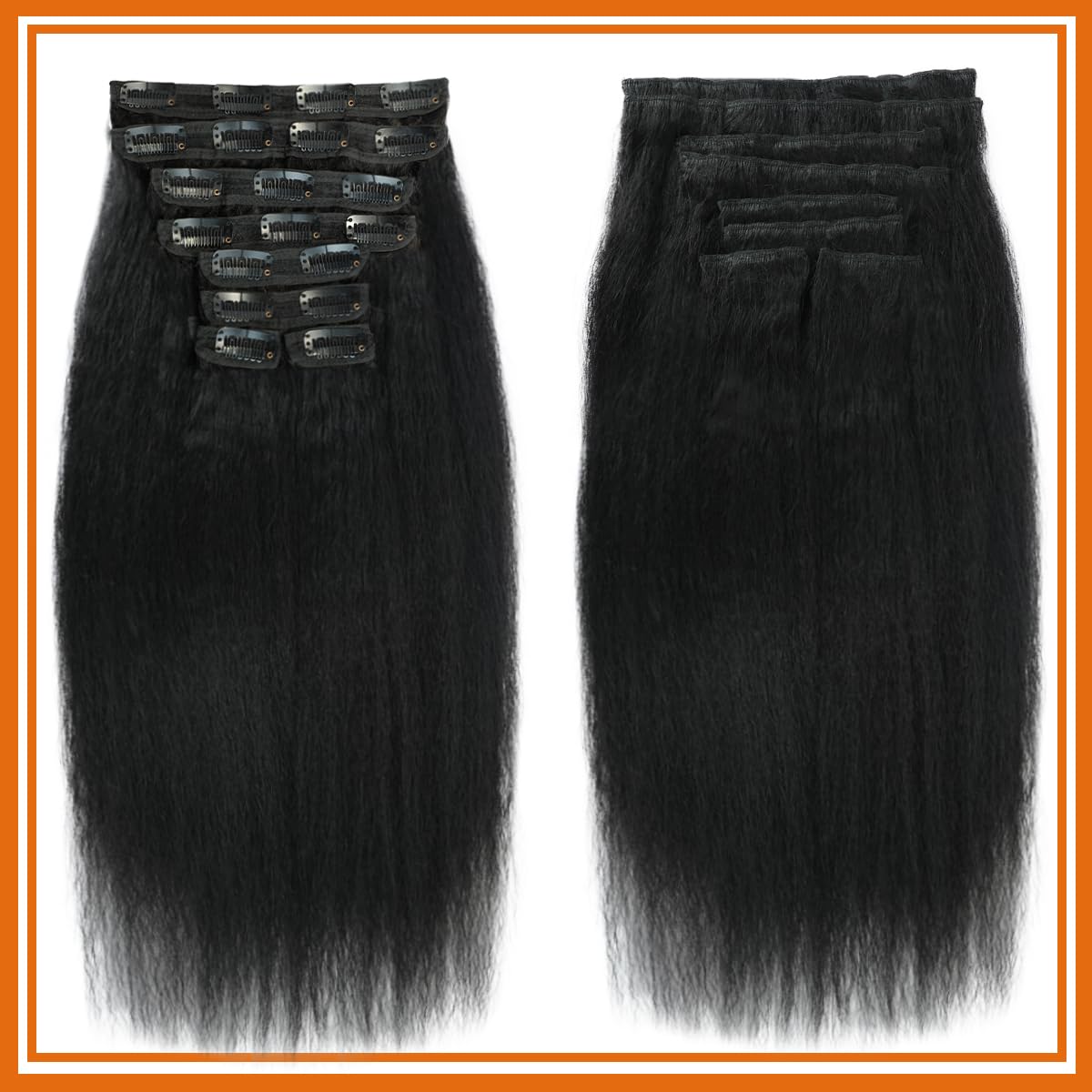 CALNESHIA Kinky Straight Clip Ins 18 Inch lifestyle scene