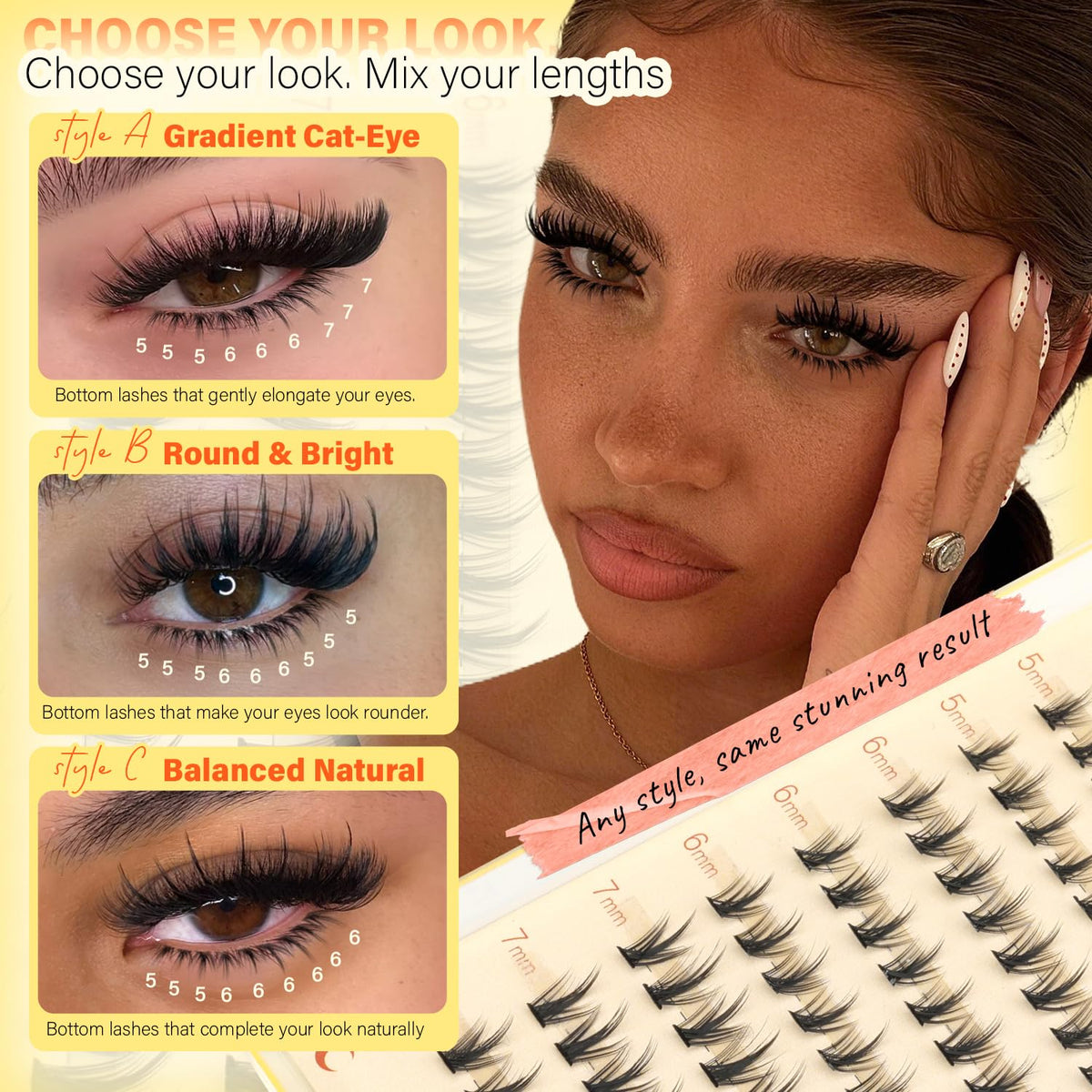 calphdiar Bottom Lash Clusters lifestyle scene
