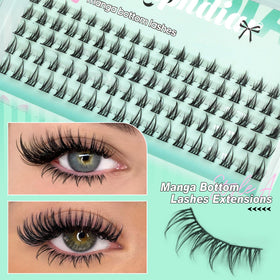 calphdiar Bottom Lashes natural style close-up