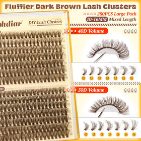 calphdiar Brown Lash Clusters packaging