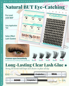 calphdiar Enchantress Lash Clusters Kit with lash glue and tweezers