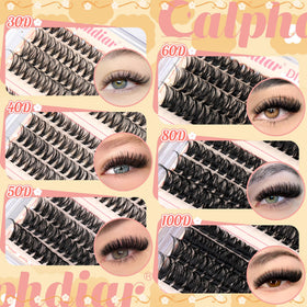 calphdiar Lash Clusters Kit 30D-100D individual lashes close-up