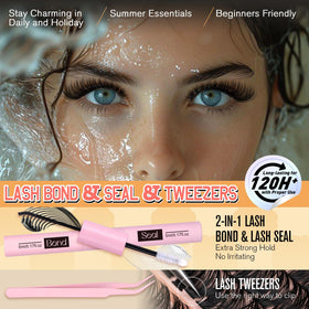 calphdiar Lash Clusters Kit 30D-100D lashes on model
