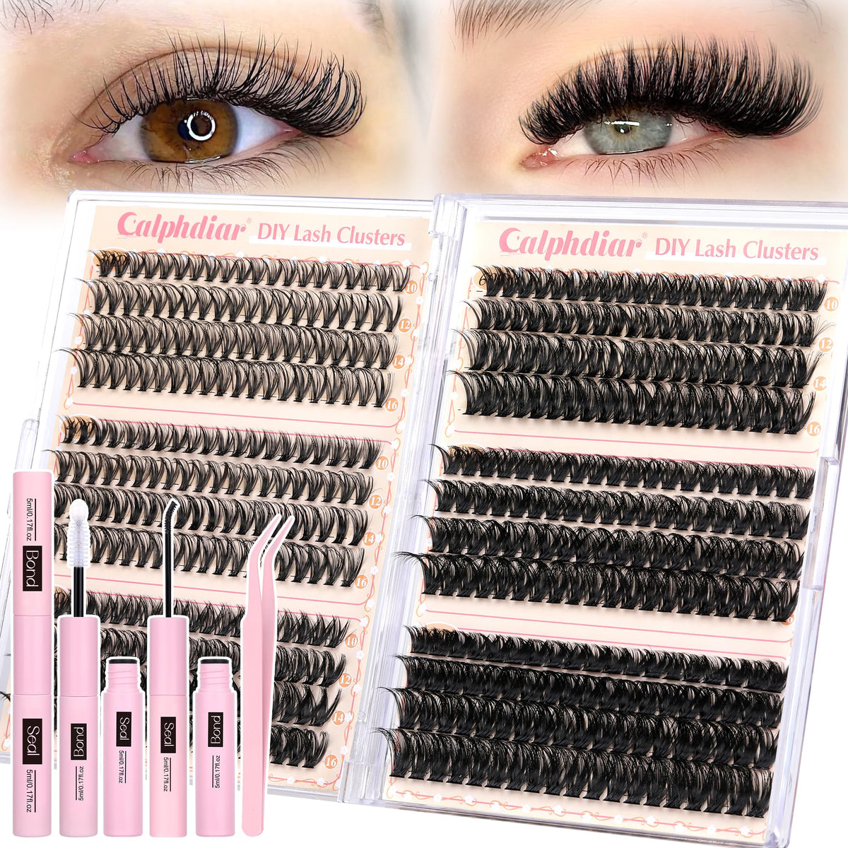 calphdiar Lash Clusters Kit 30D-100D packaging front view