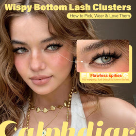 calphdiar Natural Bottom Lash Clusters close-up of V-shaped spikes