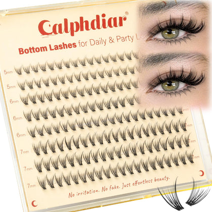 calphdiar Natural Bottom Lash Clusters front view with packaging