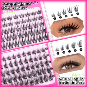 calphdiar Wispy Lash Clusters 220pcs manga charming style