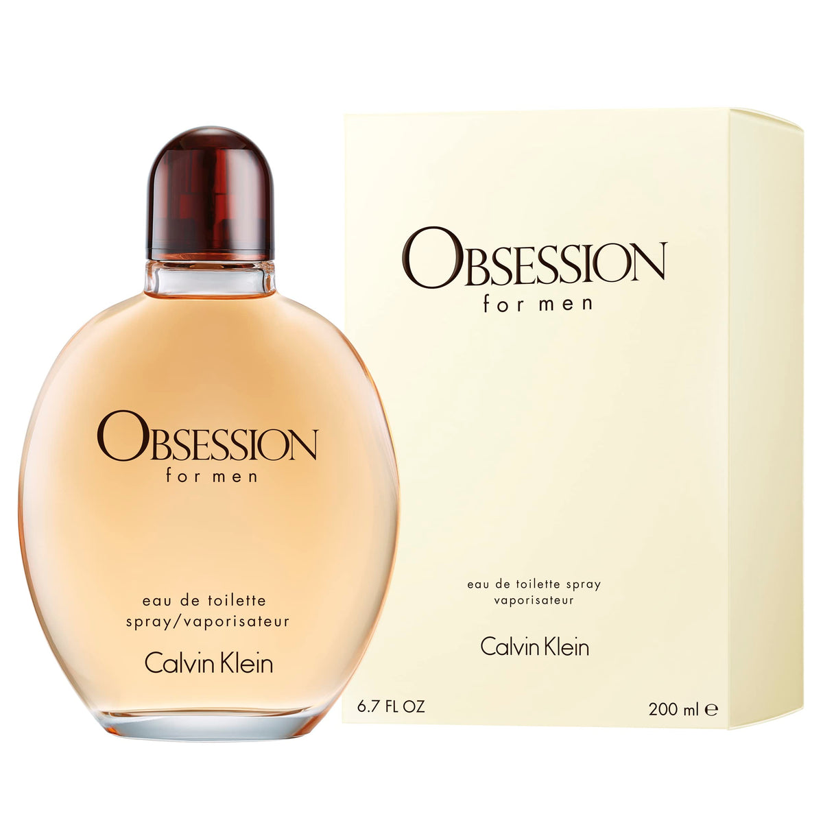 Calvin Klein Obsession for Men Eau de Toilette close-up of bottle